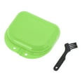thumbnail image 1 of Unique Bargains 1 Set Braces Box with Brush Mini Braces Storage Box Green, 1 of 5