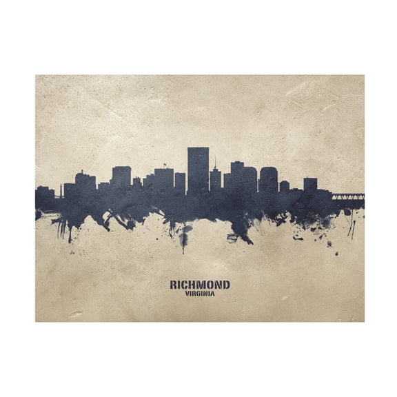 Michael Tompsett 'Richmond Virginia Skyline Concrete' Canvas Art