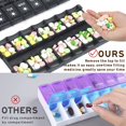 thumbnail image 3 of Pill Organizer 2 Times a Day, Day Night Pill Case, Pill Box 7 Day, Easy Fill & Push Button Design, Large Compartment Weekly Pill Box, Medicine Organizer for Fish Oil/Vitamins/Supplements, 3 of 5