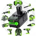 thumbnail image 2 of 8Pack 8.0Ah High Capacity Compatible with Ryobi 18v Lithium Battery P108 P109 P104 P105 P102, 2 of 10