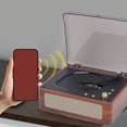 thumbnail image 4 of Reproductor de Cd de escritorio retro portátil, platillo de escritorio retro de baJo reproductor de escritorio retro cubión acrílica transparente con altavoz para casa, 4 of 7