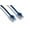 Blue, variant on 1ft Augmented Cat6 (Cat6a) Snagless 10G UTP Cooper Ethernet Patch Cable Molded Green