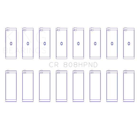 King Engine Bearings CR 808HPNDSTDX Engine Connecting Rod Bearing Set Fits select: 1988-2000 CHEVROLET GMT-400, 1981-1999 CHEVROLET SUBURBAN