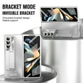thumbnail image 7 of Decase Luxury Case for Samsung Galaxy Z Fold 3 5G with Hinge Protection, Premium Plating Frosted Hybrid Shockproof with Hidden Stand Screen Protector Slim Case for Samsung Z Fold 3,Silver, 7 of 7