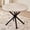 Light Stone-patterned, variant on 39 Inch Round Dining Table for 4, Mid-Century Kitchen Leisure Table for Apartment Living Room Space Saving, Metal Cross Legs, Gray Stone Pattern