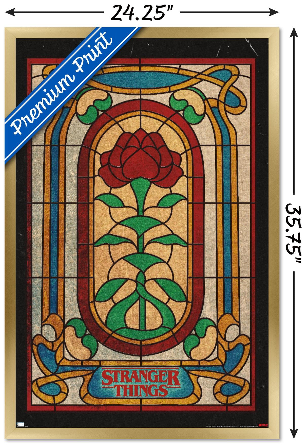 Netflix Stranger Things: Season 4 - Stained Glass Wall Poster, 22.375" x 34" Framed