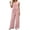 F166 Pink, variant on Likimi Two Piece Sets For Women Summer Casual V Neck Solid Color Sleeveless Vest With Pants Breathable Outfit Set Khaki Size L