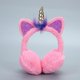 thumbnail image 1 of Orejeras de unicornio de peluche para niñas, orejeras para la cabeza, lindas orejeras de dibujos animados para mujeres y niñas, 1 of 4