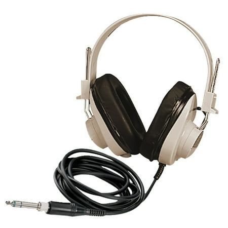 UPC: 0610356230008 | Califone 2924AV Deluxe Monaural Over-Ear Headphones  1/4 Inch Plug  Straight Cord  Beige  Each