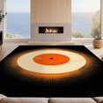 thumbnail image 2 of Design&I 3'x5' Ultra Soft Throw Mat, Wet Retro Vinyl Record Border Music Motif Vintage Groovy Sunburst None Fluffy Washable Easy Care Indoor rug for Bedside Hallway, 2 of 7