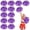 Black+Purple, variant on 12 Pcs Cheerleading Pom Poms,14.57inch with Handle Style Cheerleading Handheld Squad Pompoms for Sports Team Cheer Spirit