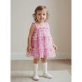 thumbnail image 5 of Gzhioc Toddler Baby Girls Summer Sleeveless Tulle Dress 6 12 18 24 Months 2T 3T 4T Bow Patterns Layered Ruffles Suspender A Line Dress, 5 of 9
