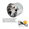 thumbnail image 2 of 10/12inch Pipe Exhaust Fan Duct Ceiling Air Ventilation Blower Booster Window Toilet Kitchen Wall Extractor Industrial Fan ,Fast Wind Speed, 2 of 5