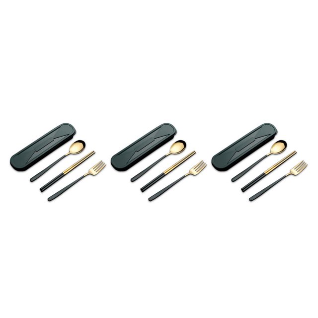 Toystoory Utensilios de cocina de acero inoxidable 304, cuchara portátil, tenedor, palillos, vajilla con caja, de estudiantes, accesorios de viaje Type4 NO4 Toystoory CBP190590