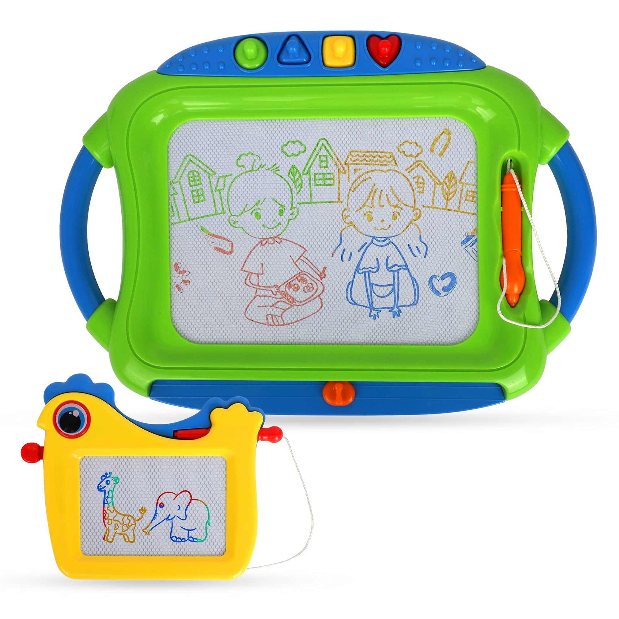 Erasable Writing Sketch Doard 2-in-1 Colorful Magnetic Drawing Board for Kids 
