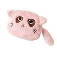 thumbnail image 3 of Monedero de gato con forma de animal, monedero para guardar monedas, auriculares y peluche, regalo para niños. Rosa, 3 of 8