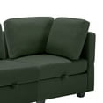 thumbnail image 6 of Llinc Store 7 Seater Modular Convertible Sectional Sofa Couch Conversation Set with Storage Ottoman Sectional Sofa Couch for Living Room, Adjustable Arms and Backs, Green, 6 of 9