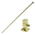thumbnail image 5 of Westbrass D1338QSL-01 Qubic Trap 1/4-Turn Pedestal Sink Supply Kit with Bull Nose Riser lines and Square Angle Stop Valves, Polished Brass, 5 of 8