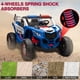 thumbnail image 2 of Coche eléctrico infantil UTV 24V 4x4 2 plazas – 4 motores de 75W – control remoto – asiento de cuero – amortiguadores – música y luces – ideal para niños – color Blue police car, 2 of 6
