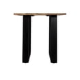 thumbnail image 3 of 24 Inch End Table, Rustic Style, Brown Acacia Wood Top, Tall Metal Base- Saltoro Sherpi, 3 of 5