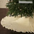 thumbnail image 1 of Falda de árbol de Navidad tejida a mano, suministros decorativos, delantal de base de árbol de punto, borde de oreja de lana gruesa, 1 of 5