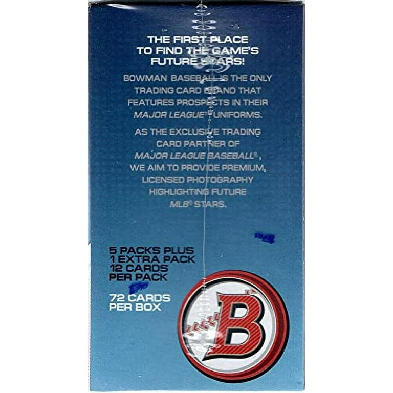 Topps 2021 Bowman Baseball, 6-Pack Blaster Box, 12 Cards per Pack