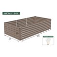 thumbnail image 4 of AMOBRO 8x4x2ft Outdoor Metal Raised Garden Bed Planter Box for Vegetables, Flowers, Herbs w/ 3 Tomato Cages Brown, 4 of 11