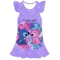 thumbnail image 2 of 2023 año Disney Stitch Girl vestidos casuales verano estampado de flores vestido sin mangas disfraces fiesta de cumpleaños serie Disney faldas 7T Gao Jinjia LED, 2 of 2