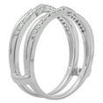 thumbnail image 2 of Dazzlingrock Collection 0.25 Carat (ctw) 18K Diamond Anniversary Enhancer Guard Double Ring 1/4 CT, White Gold, Size 5.5, 2 of 6