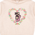 thumbnail image 3 of Inktastic Ballet Heart Wreath Ballerina Shoes Toddler Hoodie, 3 of 4