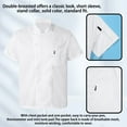 thumbnail image 5 of MSemis Short Sleeves Chef Coat Jacket Uniform for Men Women for Food Service Caterers Bakers and Culinary White 3XL, 5 of 6