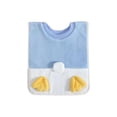 thumbnail image 4 of Babero para niños con forro impermeable que absorbe el agua para niños de 1 a 6 años, multiusos Pies de pato azul, 4 of 9