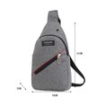 thumbnail image 3 of Mens Mini Crossbody Sling Bag Fashion Chest Shoulder Crossbody Chest Shoulder For Travel Bag, 3 of 4