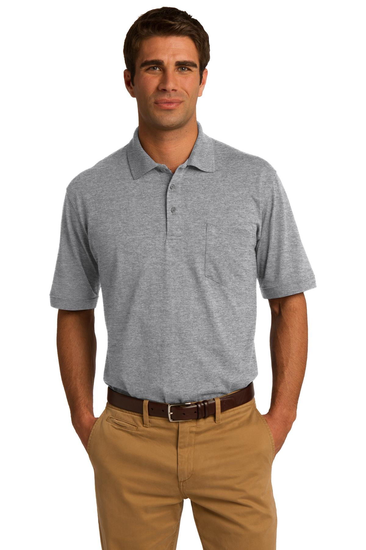 Port & Company 5.5-Ounce Jersey Knit Pocket Polo Shirt 
