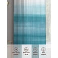 thumbnail image 7 of Turquoise White Ombre Semi Sheer Curtains 63 Inch Length 2 Panels Set, Modern Country Abstract Stripes Sheer Kitchen Curtain Privacy Voile Window Curtain for Living Room Bedroom Rod Pocket Drapes, 7 of 7
