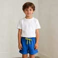 thumbnail image 6 of Nilvkv Girls Shorts, Shorts for Girls, Youth Solid Color Lightweight Stretchy Soft Lounge Shorts Casual Summer Daily Wear Blue 7-8 Years, 6 of 7