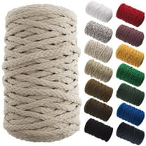 John Bead Braided Macrame Cord 6mm 70yd Beige