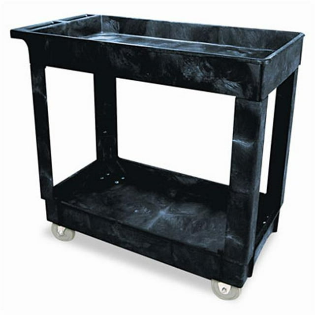 Rubbermaid 9T6600BLA Chariot de Service/utilitaire Robuste à Deux Tablettes 16 x 34 x 31-1/4 Noir