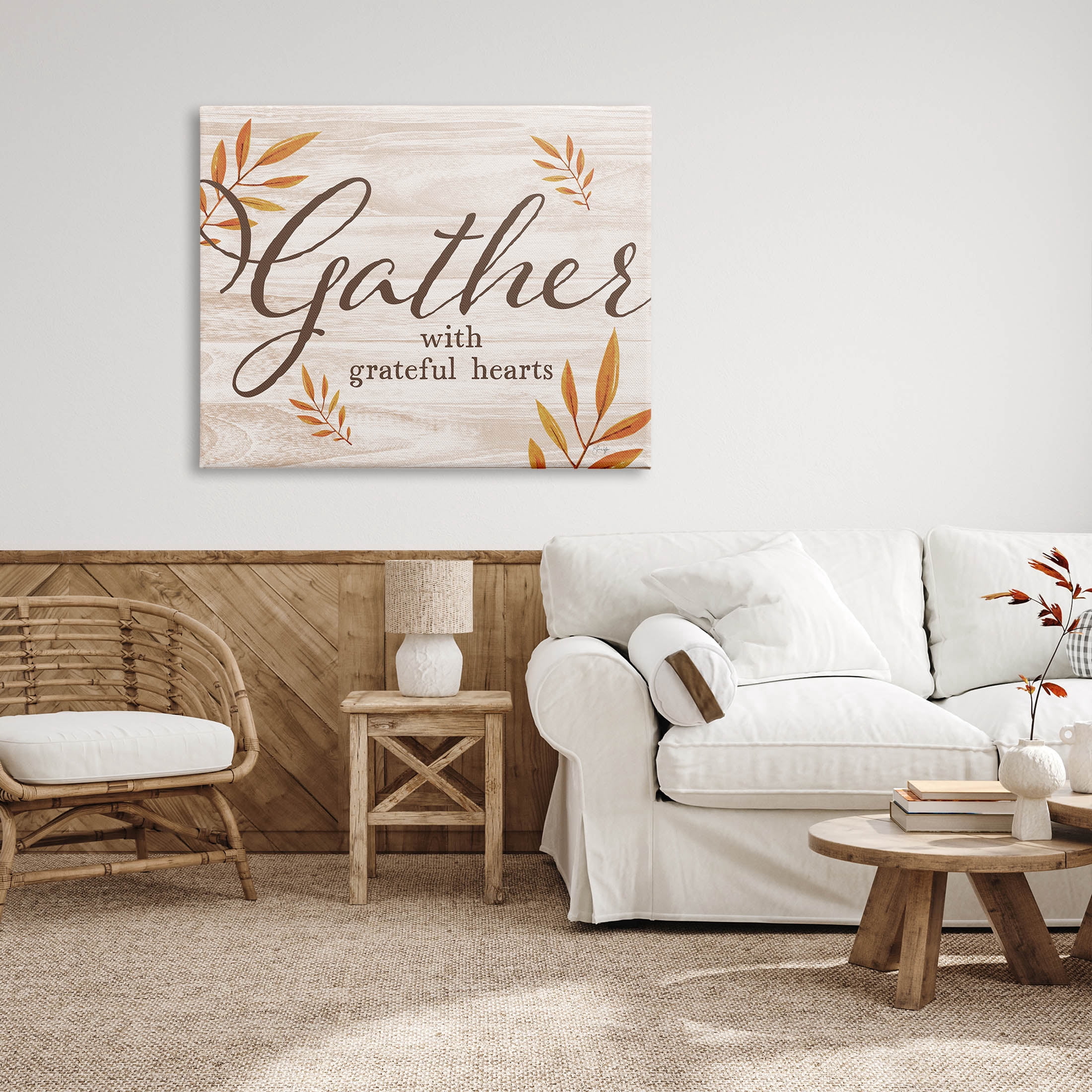 Gather With Grateful Hearts Botanicals Botanical & Floral Graphic Art Gallery Wrapped Canvas Print Wall Art