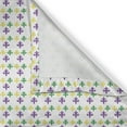 thumbnail image 6 of Ambesonne Mardi Gras Valance & Curtain, Carnival Lily Flower, 55"x24", Green Yellow Purple, 6 of 6