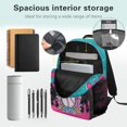thumbnail image 4 of Yspwyqan Girls Baseball Backpack 10-12 Years Old, Pink Ice Cream Drip 17 Inch Lightweight School Bag, Double Zipper with Front Pocket, Casual Daypack for Middle School Hiking, 4 of 7