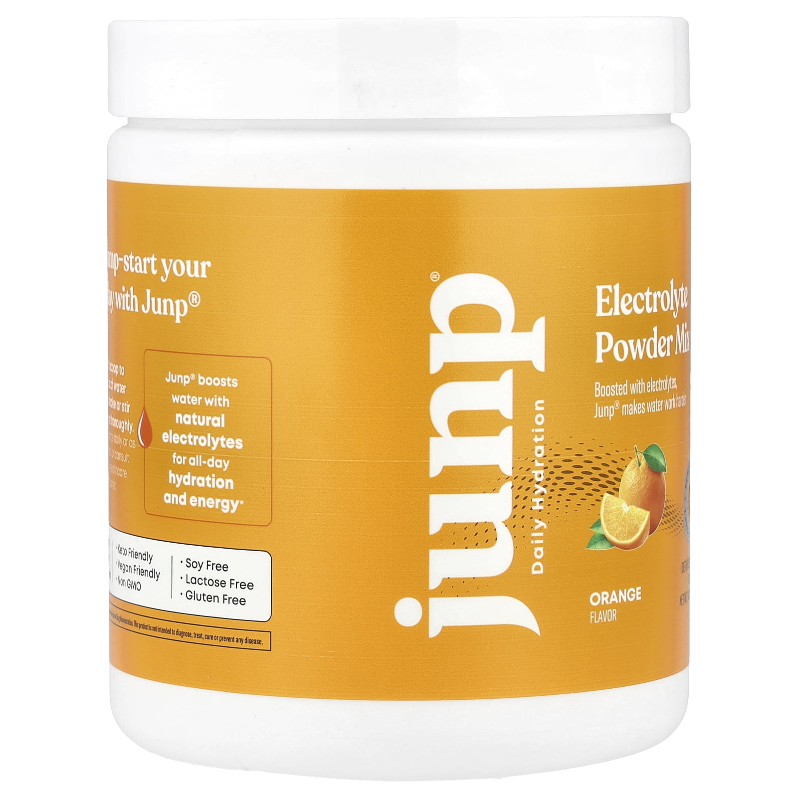 JUNP Hydration Electrolyte Powder Mix, Orange, 14.2 oz (405 g)