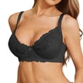 thumbnail image 1 of Women Comfort Plus Size Unpadded Lace Underwire Bra Adjustable Breathable Support, 1 of 6