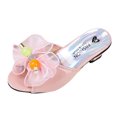 thumbnail image 4 of NOKIO Princess-Themed Toddler Girls Sandals Slippers with Flower Accents Non-Slip Soft Sole Cute Ballet Style Shoes for Indoor/Outdoor Play & Parties, 4 of 9