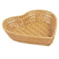 thumbnail image 3 of RUISINERY Artificial Rattan Storage Basket for Fruit and Snacks Woven Rattan Decors Elegant Brown Serving Tray, 3 of 7