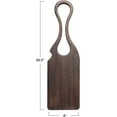 thumbnail image 4 of Creative Co-Op Acacia Wood Charcuterie or Cutting Board with Sculptural Handle, Dark Walnut Finish, 4 of 4