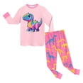 thumbnail image 5 of Quealent Pajama Sets Long Sleeve Soft Comfy Sleepwear PJS 6-12 Months 12-24 Months 2t 3t 4t 5t 6t 7t 8t 9t Children Light Pink 5-6 Years, 5 of 5