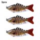 thumbnail image 4 of Soidarity Paquete de 3 señuelos de pesca de plástico de agua salada cebo falso atracción al aire libre Swimbaits artificiales Crankbait accesorio 10cm Pescar tipo 13 Soidarity OD023723-13, 4 of 6