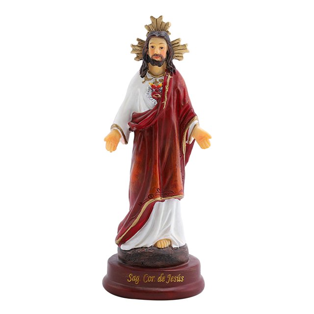 de Jesús Santo de 5,4 pulgadas, decoración religiosa, ornamento de Zulema Estatuilla de Jesús