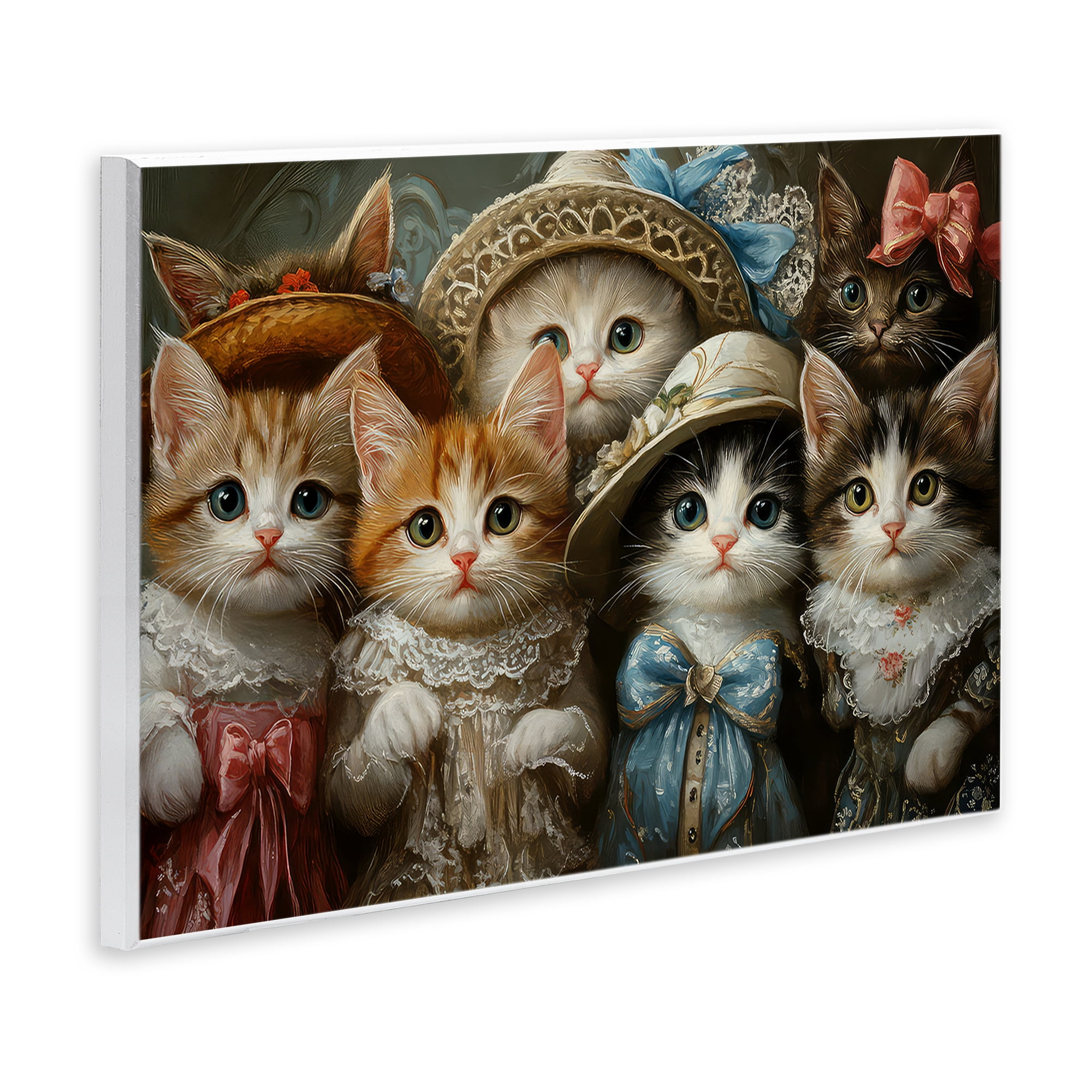 Stupell Industries Fashionable Vintage Cats Wall Plaque Art, design by The Wands Want
